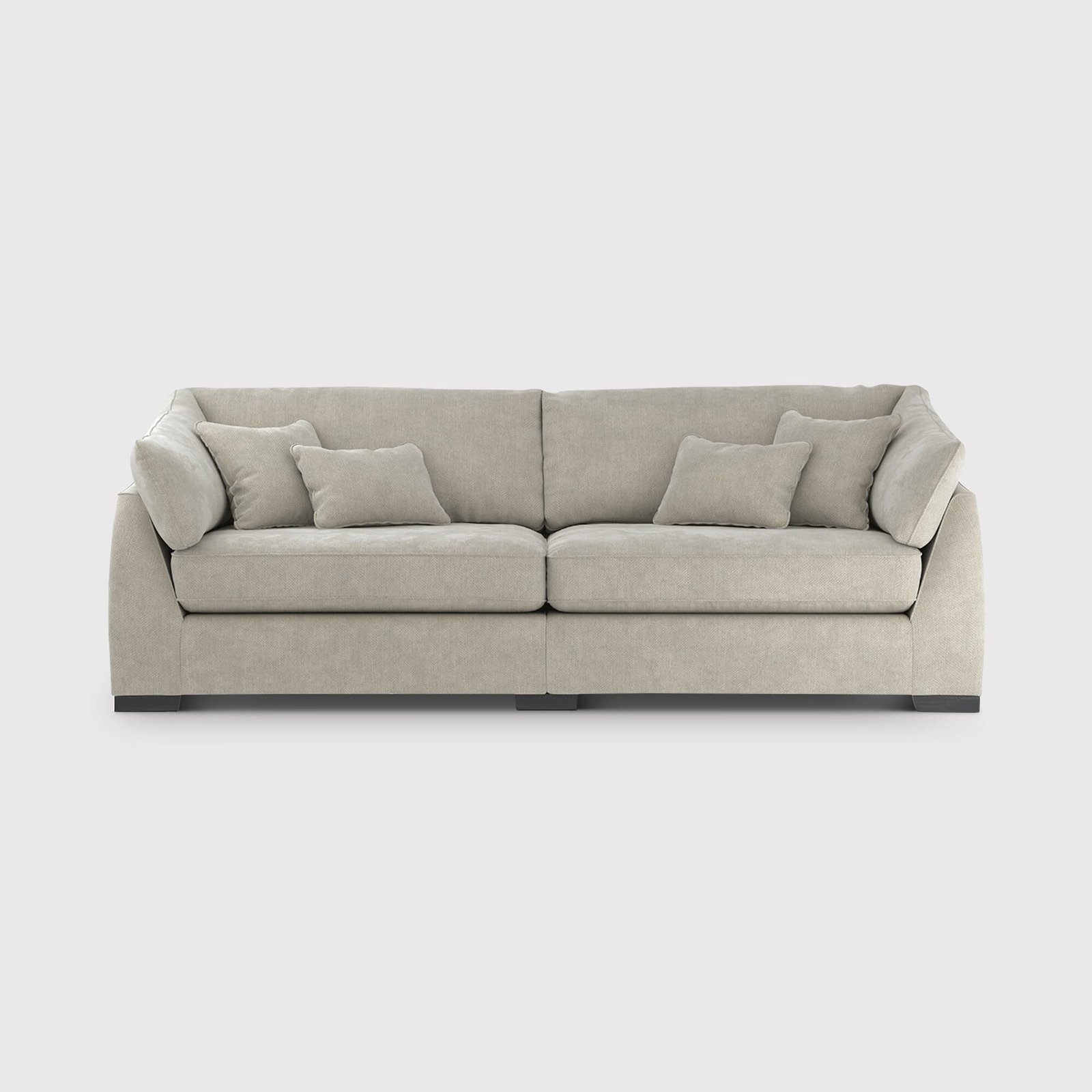 Venice Grey Fabric 3‑Seater Sofa